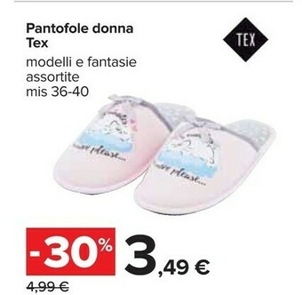 Carrefour Pantofole offerta