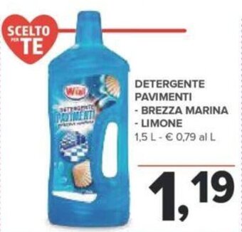 Todis Detergente Pavimenti -Brezza Marina, -Limone 1.5 l offerta