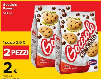 Carrefour Pavesi Gocciole Chocolate 500 G(ml) offerta