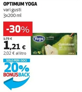 Coop Yoga Optimum 70% Di Pera 600 G(ml) offerta