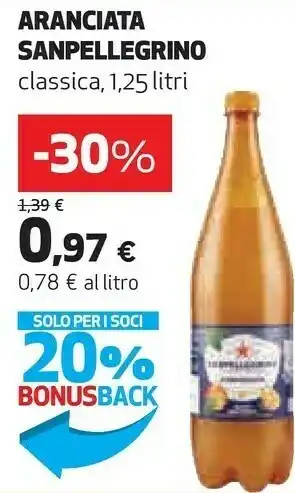 Coop San Pellegrino Sanpellegrino - L'Aranciata 1250 G(ml) offerta