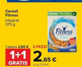 Carrefour Nestlè Fitness Cereali 375 G(ml) offerta