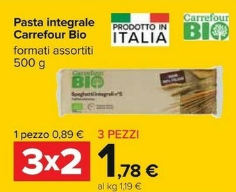 Carrefour Carrefour - Spaghetti Integrali 500 G(ml) offerta