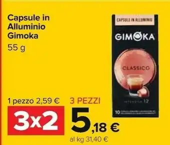 Carrefour Gimoka Capsule In Alluminio Classico 55 G offerta
