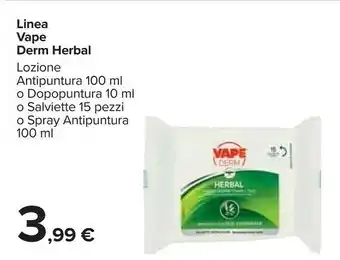Vape Linea Salviette 15 Pezzi Derm Herbal