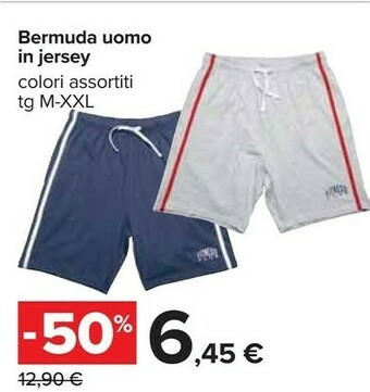 Carrefour Bermuda Uomo In Jersey offerta