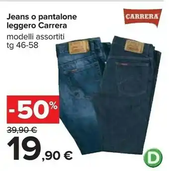 Carrefour Carrera Jeans/ Pantalone Leggero offerta