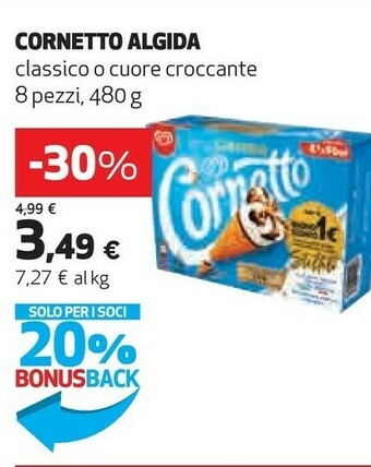 Coop Algida Cornetto offerta