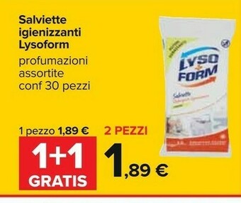Carrefour Lysoform Salviette Igienizzanti offerta