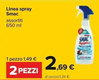 Carrefour Smac s.p.a. Linea Spray Sgrassatore 650 Ml offerta