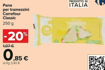 Carrefour - Pane Per Tramezzini Morbido E Gustoso 250 G(ml)