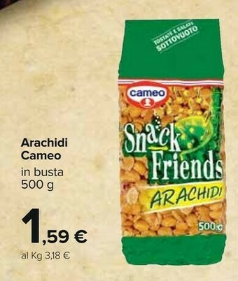 Carrefour Cameo Snack Friends Arachidi 500 G(ml) offerta
