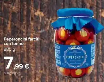 Carrefour Novella Peperoncini Farciti Con Tonno 980 G offerta