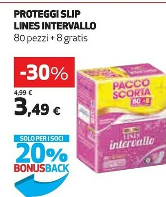 Coop Lines Proteggi Slip Intervallo offerta