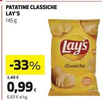 Coop Lay's Patatine Classiche 145 G(ml) offerta