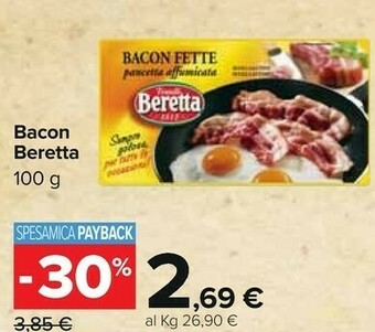 Carrefour Beretta Fratelli - Bacon Fette Pancetta Affumicata 100 G(ml) offerta