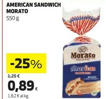Coop Morato American Sandwich 550 G offerta