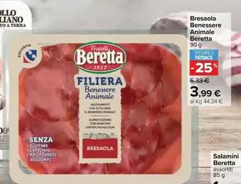 Carrefour Beretta Bresaola offerta