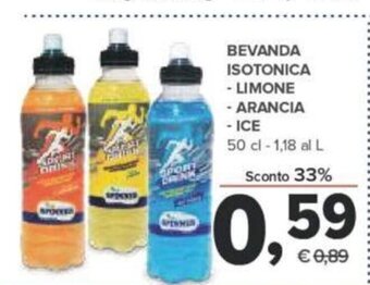 Todis Bevanda Isotonica Limone Arancia Ice 50 cl offerta