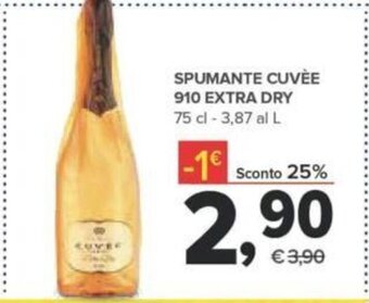 Todis Spumante Cuvèe 910 Extra Dry 75 cl offerta