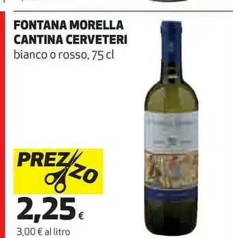 Coop Cantina Cerveteri Fontana Morella offerta