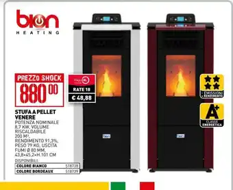 Ottimax bion Heating Stufa A Pellet Venere offerta