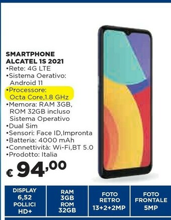 Coop Alcatel Smartphone android offerta