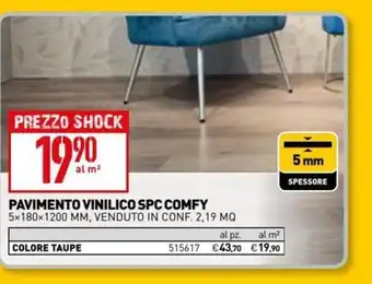 Ottimax Pavimento Vinilico SPC Comfy 5x180x1200 MM offerta