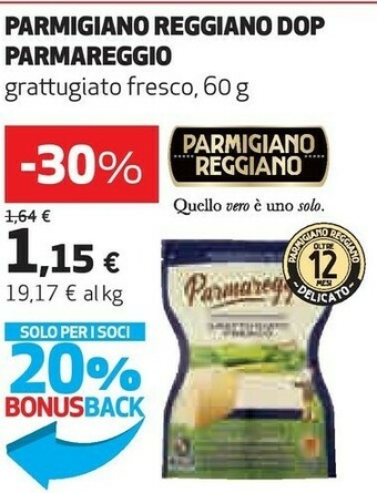 Coop Parmareggio Parmigiano Reggiano Dop offerta