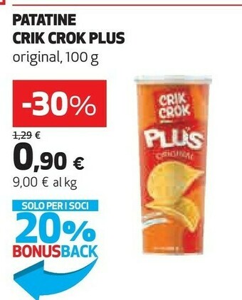 Coop Crik crok Plus Original 100 G(ml) offerta