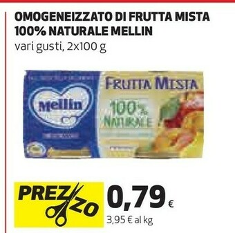 Coop Mellin Omogeneizzato Di Frutta Mista 100% Naturale offerta