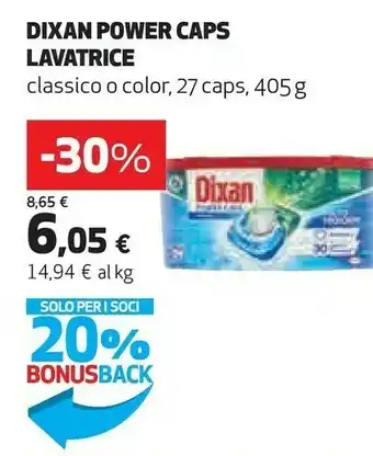 Coop Dixan Power Caps Lavatrice Classico O Color offerta