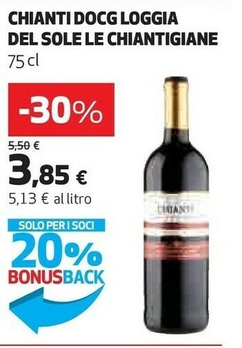 Coop Le chiantigiane Chianti Docg Loggia Del Sole offerta