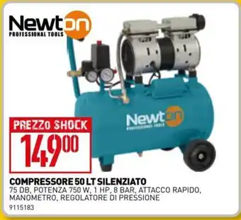 Ottimax Newton Compressore 50 Lt Silenziato 75 DB offerta
