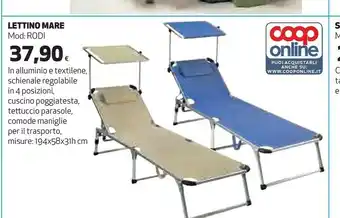 Coop Lettino da campeggio offerta