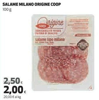 Coop Salame milano offerta