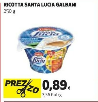 Coop Galbani Ricotta Santa Lucia 250 G(ml) offerta