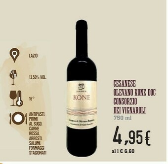 Conad Vino rosso offerta