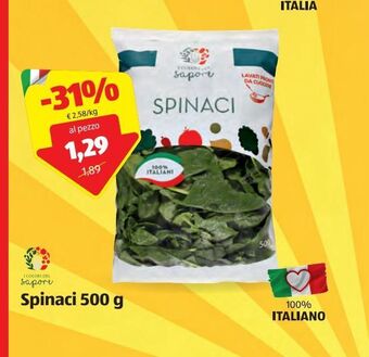 ALDI I colori del sapore spinaci 500 g offerta