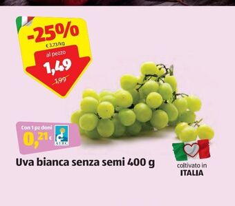 ALDI Uva bianca senza semi 400 g offerta