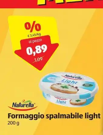 ALDI Formaggio spalmabile light 200 g naturella offerta
