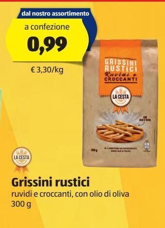 ALDI Grissini rustici la cesta offerta