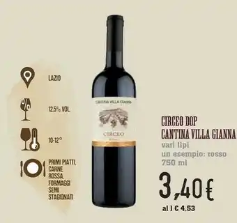Conad Cantina villa gianna Vino bianco offerta