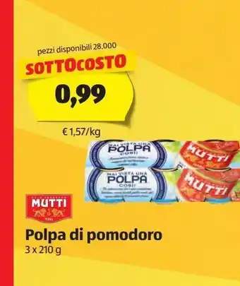 ALDI Polpa di pomodoro mutti offerta