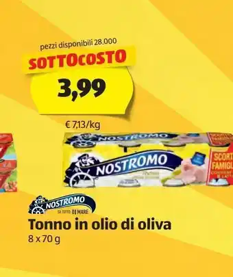 Tonno in olio di oliva nostromo 8x 70 g