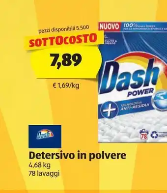 ALDI Detersivo in polvere dash 78 lavaggi offerta