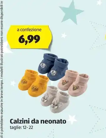 ALDI Calzini da neonato taglie 12 - 22 offerta