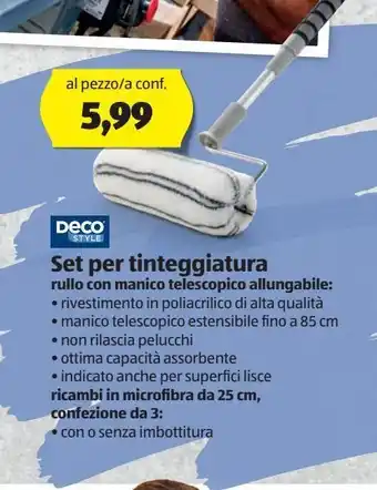ALDI Deco style set per integgiatura rullo con manico telescopico allungabile offerta