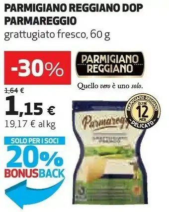 Ipercoop Parmareggio Parmigiano Reggiano Grattugiato Fresco offerta