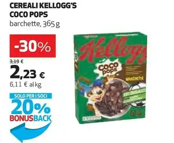 Ipercoop Kellogg's Cereali Coco Pops Barchette offerta